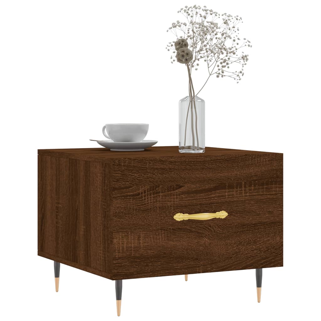 Τραπεζάκια Σαλονιού 2 τεμ Brown Oak 50x50x40 εκ Επεξ. Ξύλο