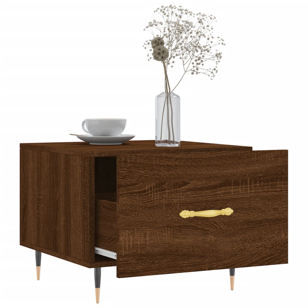 Τραπεζάκια Σαλονιού 2 τεμ Brown Oak 50x50x40 εκ Επεξ. Ξύλο