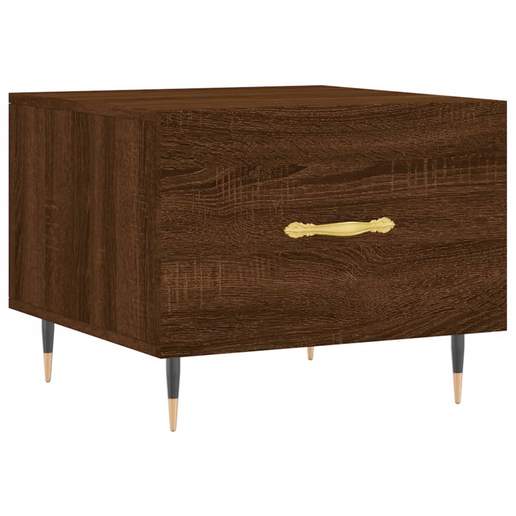 Τραπεζάκια Σαλονιού 2 τεμ Brown Oak 50x50x40 εκ Επεξ. Ξύλο