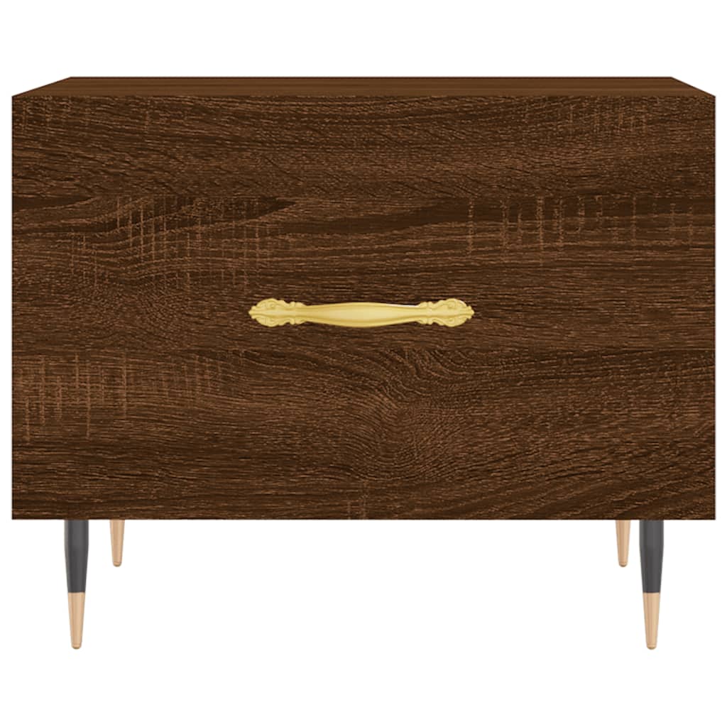 Τραπεζάκια Σαλονιού 2 τεμ Brown Oak 50x50x40 εκ Επεξ. Ξύλο