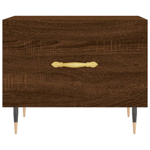 Τραπεζάκια Σαλονιού 2 τεμ Brown Oak 50x50x40 εκ Επεξ. Ξύλο