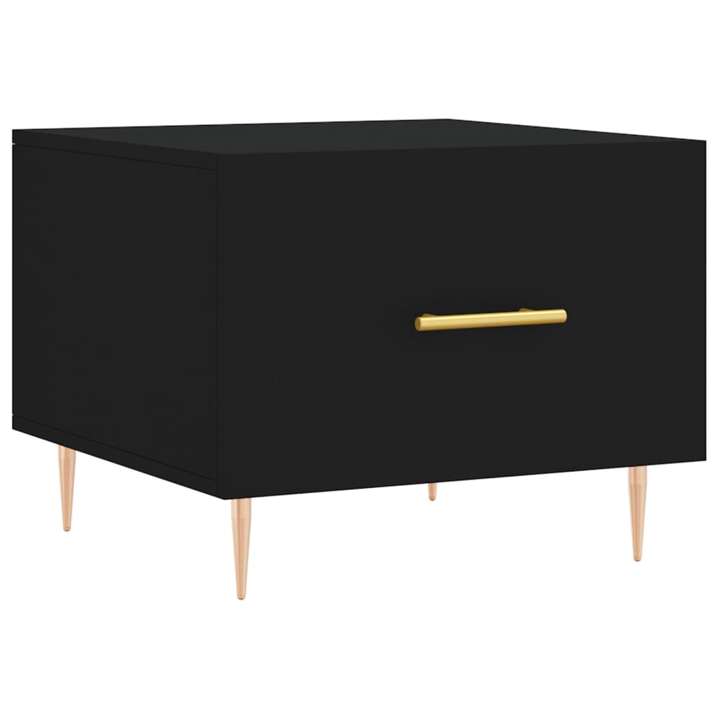 Τραπεζάκι Σαλονιού Μαύρο 50x50x40 εκ. από Επεξεργασμένο Ξύλο