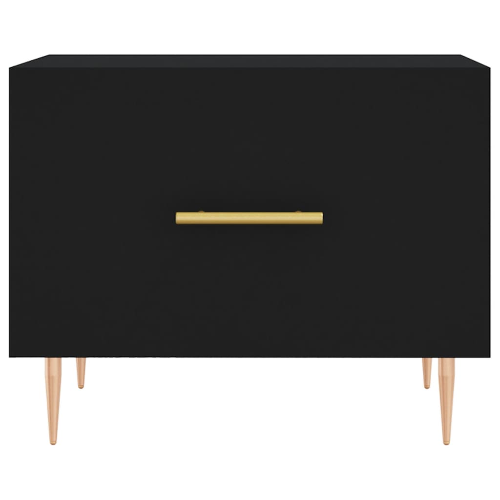 Τραπεζάκι Σαλονιού Μαύρο 50x50x40 εκ. από Επεξεργασμένο Ξύλο