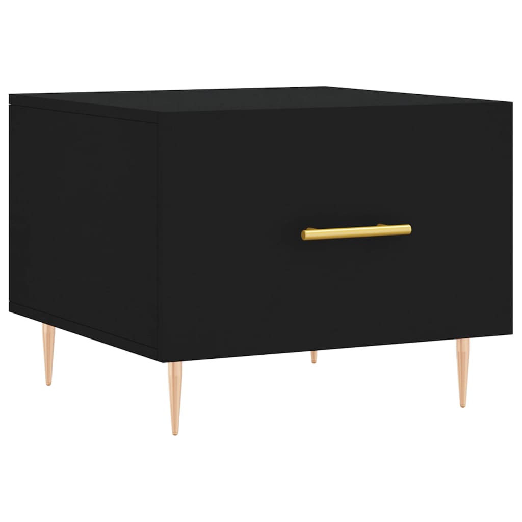 Τραπεζάκια Σαλονιού 2 τεμ. Μαύρα 50x50x40 εκ. Επεξεργ. Ξύλο