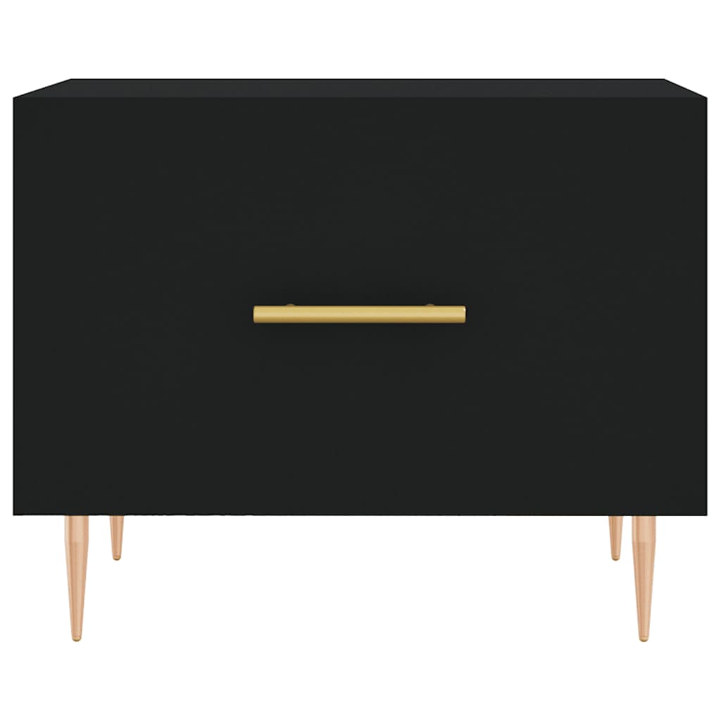 Τραπεζάκια Σαλονιού 2 τεμ. Μαύρα 50x50x40 εκ. Επεξεργ. Ξύλο