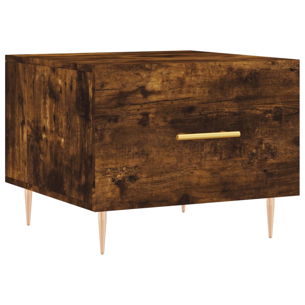 Τραπεζάκια Σαλονιού 2 τεμ Καπνιστή Oak 50x50x40 εκ Επεξ. Ξύλο