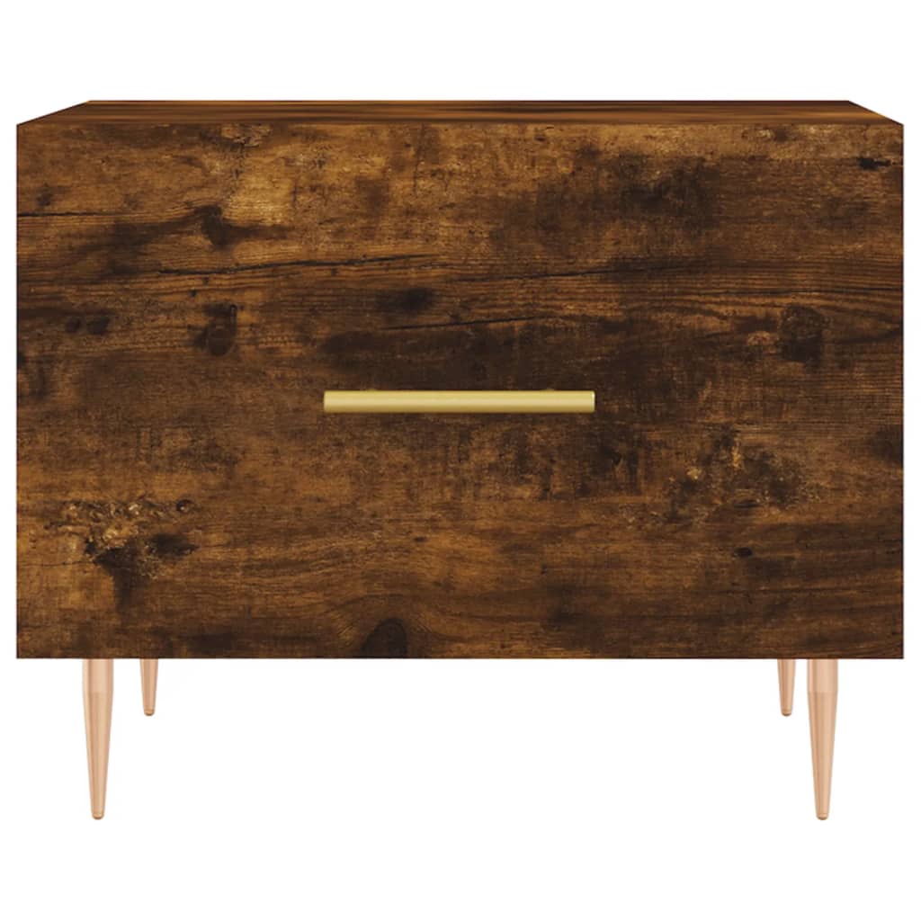 Τραπεζάκια Σαλονιού 2 τεμ Καπνιστή Oak 50x50x40 εκ Επεξ. Ξύλο