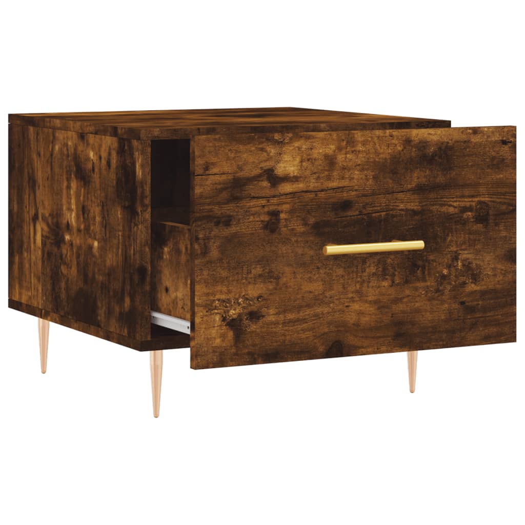 Τραπεζάκια Σαλονιού 2 τεμ Καπνιστή Oak 50x50x40 εκ Επεξ. Ξύλο