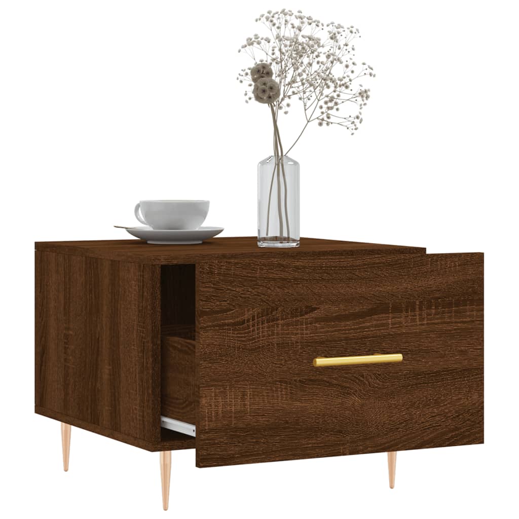Τραπεζάκια Σαλονιού 2 τεμ Brown Oak 50x50x40 εκ Επεξ. Ξύλο