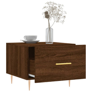 Τραπεζάκια Σαλονιού 2 τεμ Brown Oak 50x50x40 εκ Επεξ. Ξύλο