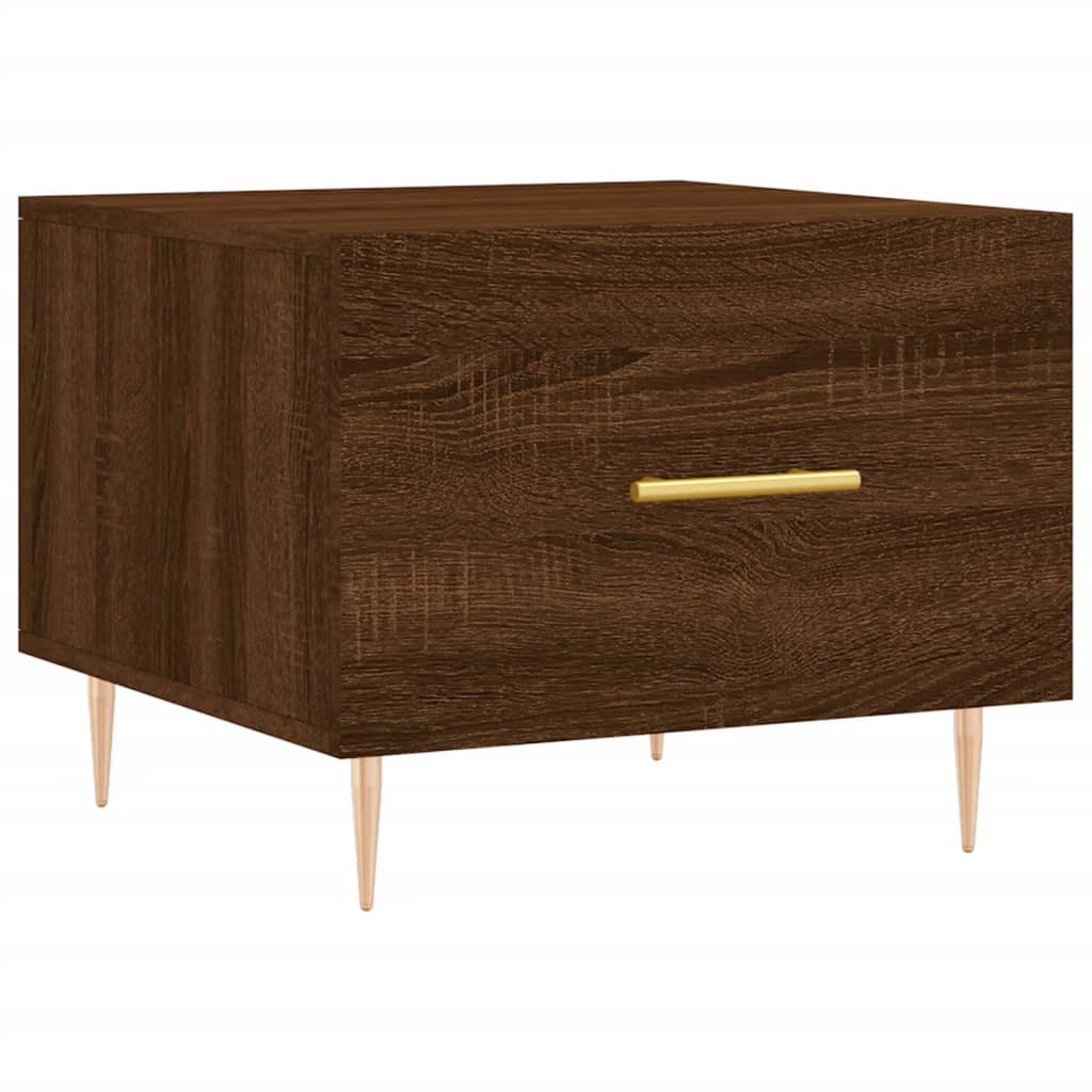 Τραπεζάκια Σαλονιού 2 τεμ Brown Oak 50x50x40 εκ Επεξ. Ξύλο
