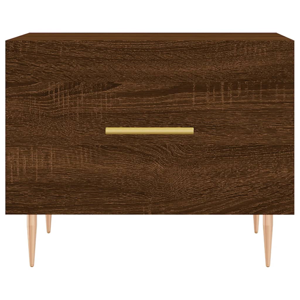 Τραπεζάκια Σαλονιού 2 τεμ Brown Oak 50x50x40 εκ Επεξ. Ξύλο
