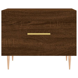 Τραπεζάκια Σαλονιού 2 τεμ Brown Oak 50x50x40 εκ Επεξ. Ξύλο