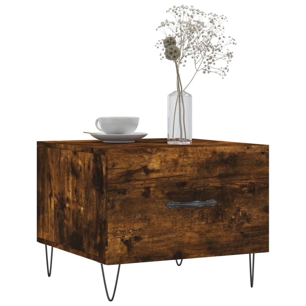Τραπεζάκια Σαλονιού 2 τεμ Καπνιστή Oak 50x50x40 εκ Επεξ. Ξύλο