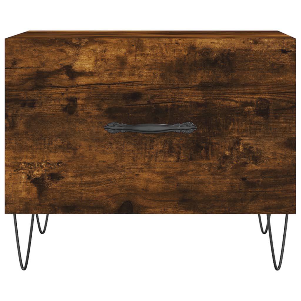 Τραπεζάκια Σαλονιού 2 τεμ Καπνιστή Oak 50x50x40 εκ Επεξ. Ξύλο
