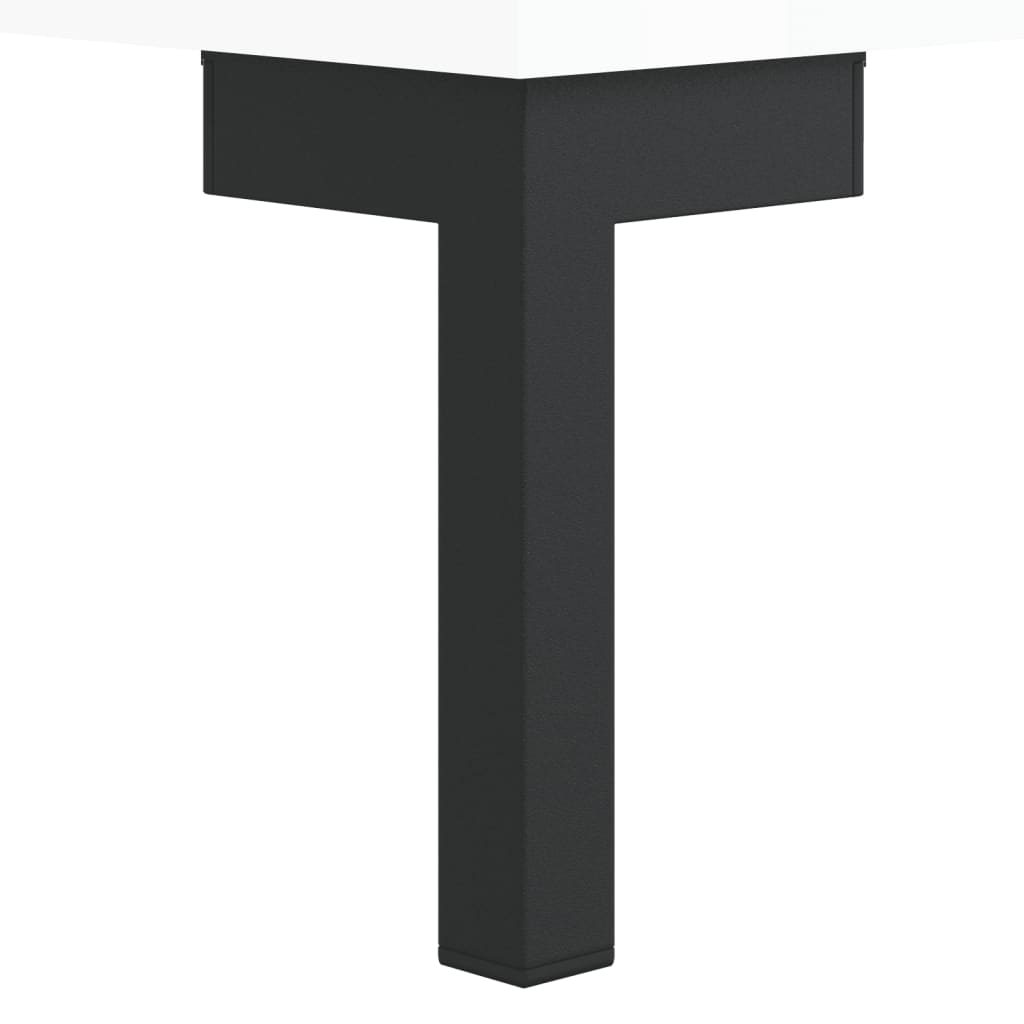 Τραπεζάκι Σαλονιού Γυαλ. Λευκό 50 x 50 x 40 εκ. Επεξεργ. Ξύλο - Pakobazaar