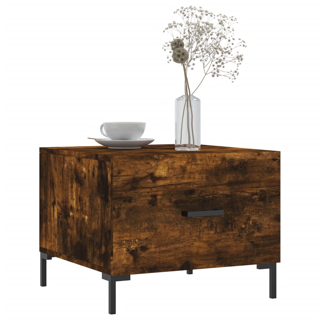 Τραπεζάκια Σαλονιού 2 τεμ Καπνιστή Oak 50x50x40 εκ Επεξ. Ξύλο