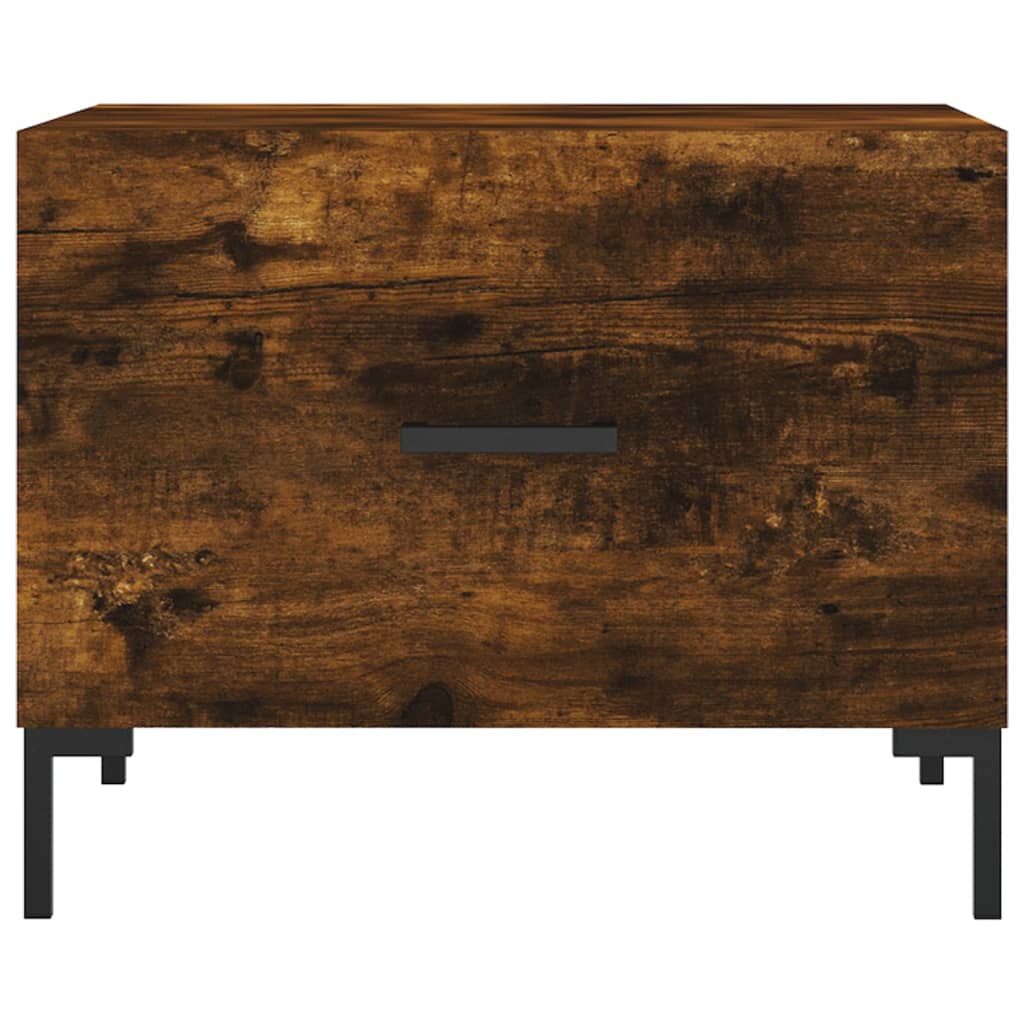 Τραπεζάκια Σαλονιού 2 τεμ Καπνιστή Oak 50x50x40 εκ Επεξ. Ξύλο