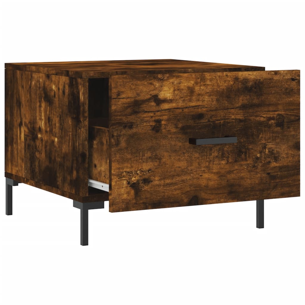 Τραπεζάκια Σαλονιού 2 τεμ Καπνιστή Oak 50x50x40 εκ Επεξ. Ξύλο