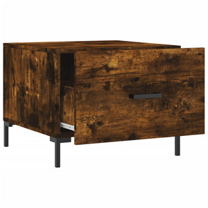 Τραπεζάκια Σαλονιού 2 τεμ Καπνιστή Oak 50x50x40 εκ Επεξ. Ξύλο