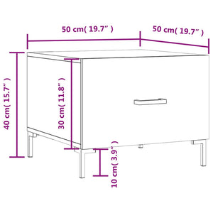 Τραπεζάκι Σαλονιού Γκρι Sonoma 50x50x40 εκ. Επεξεργασμένο Ξύλο