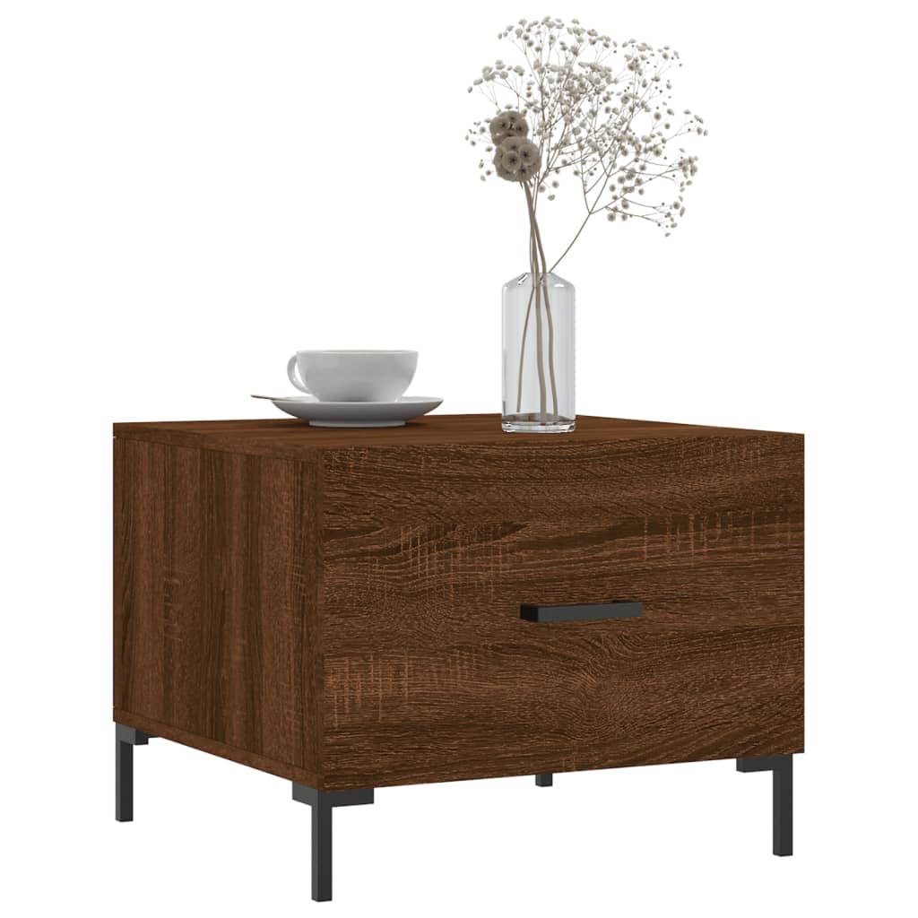 Τραπεζάκια Σαλονιού 2 τεμ Brown Oak 50x50x40 εκ Επεξ. Ξύλο