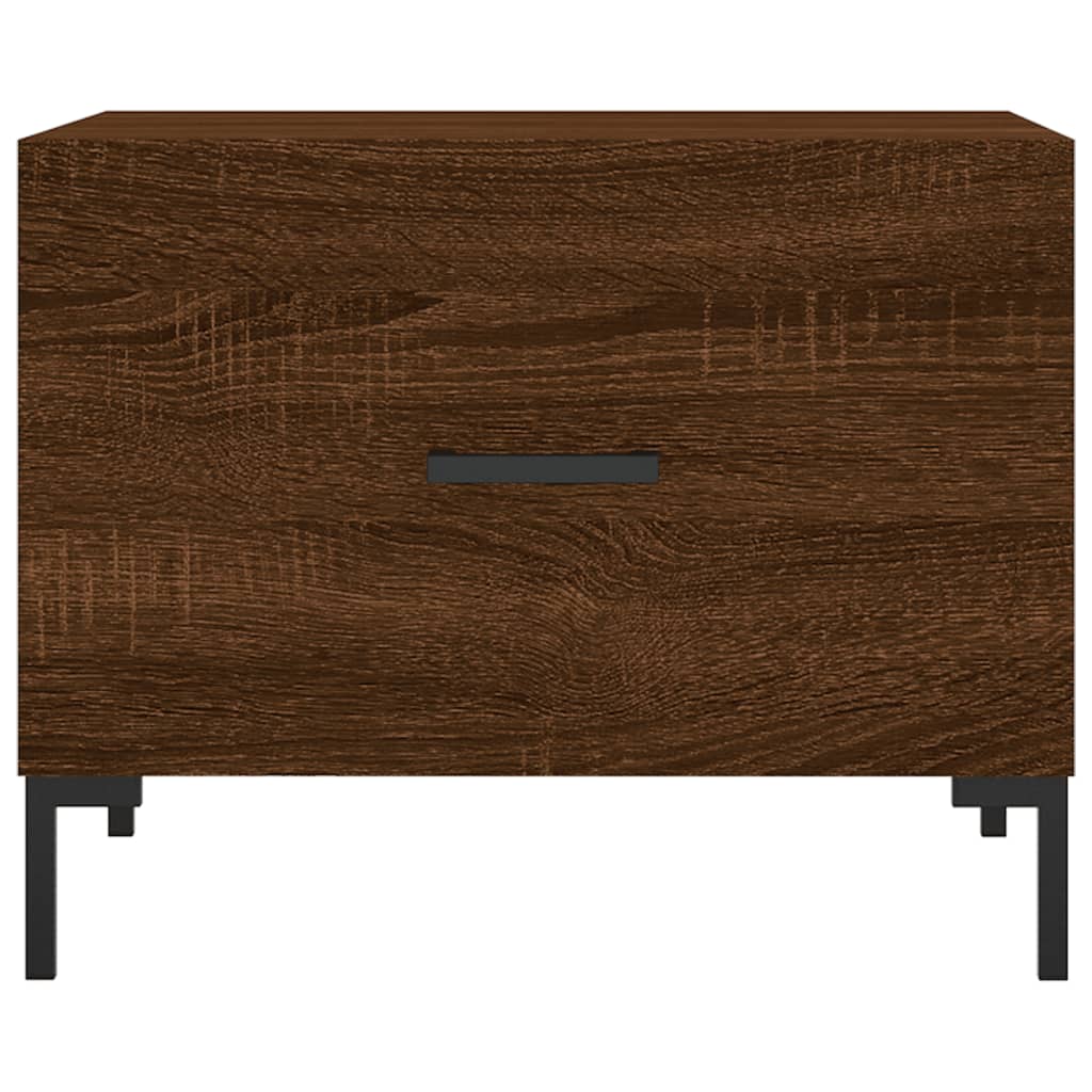 Τραπεζάκια Σαλονιού 2 τεμ Brown Oak 50x50x40 εκ Επεξ. Ξύλο