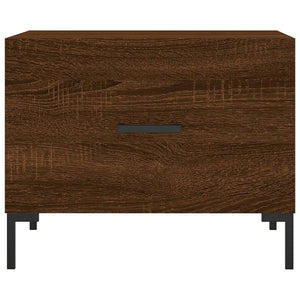 Τραπεζάκια Σαλονιού 2 τεμ Brown Oak 50x50x40 εκ Επεξ. Ξύλο