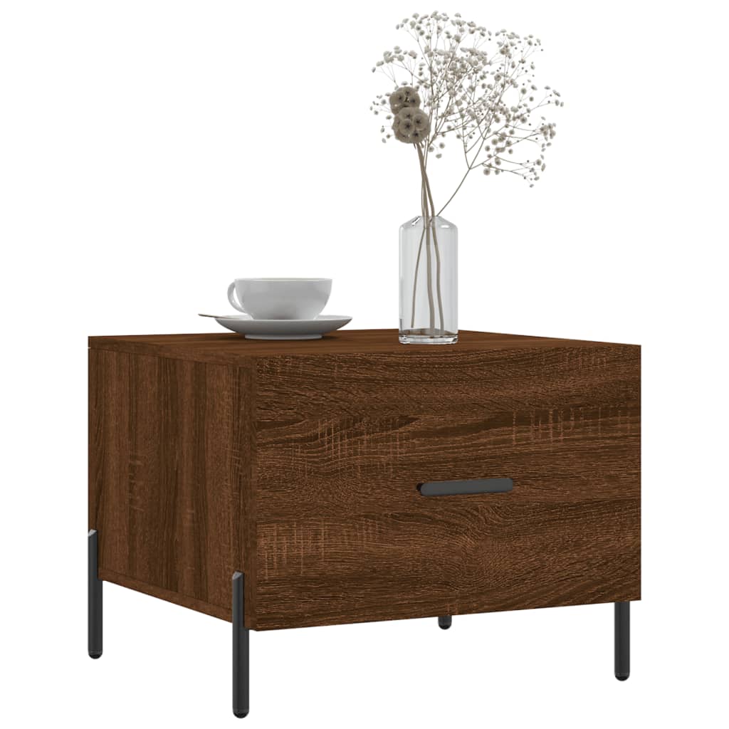 Τραπεζάκια Σαλονιού 2 τεμ Brown Oak 50x50x40 εκ Επεξ. Ξύλο