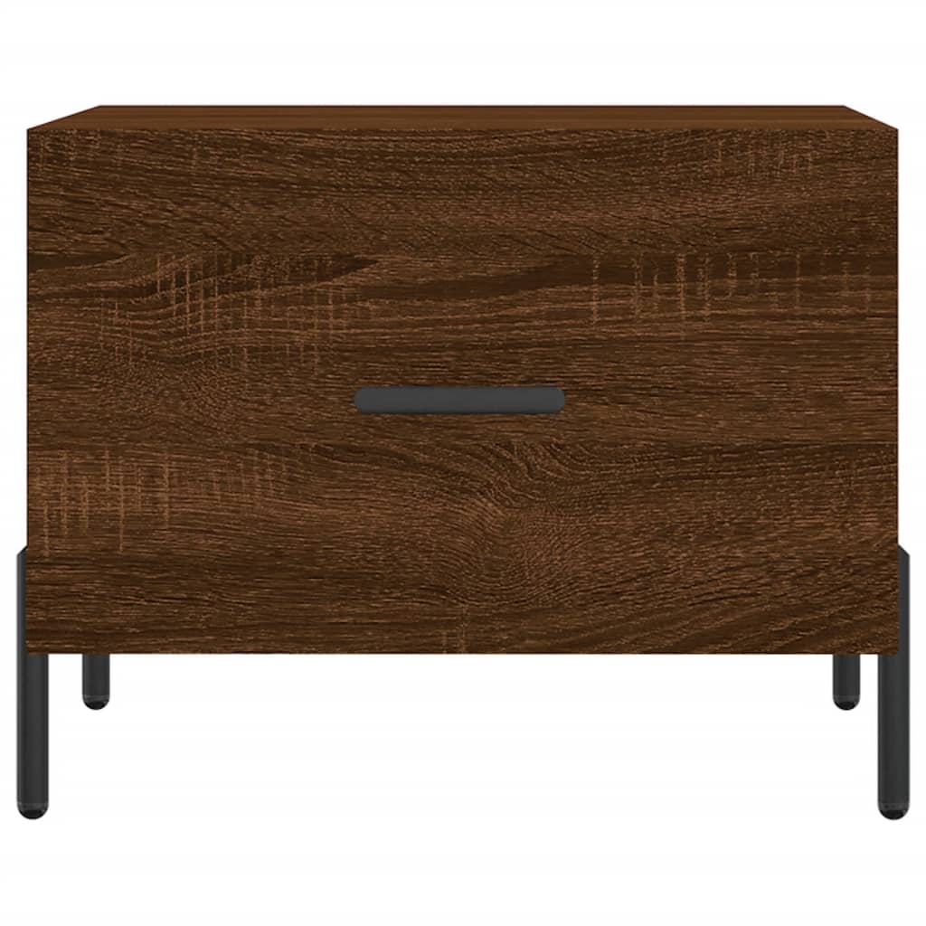 Τραπεζάκια Σαλονιού 2 τεμ Brown Oak 50x50x40 εκ Επεξ. Ξύλο
