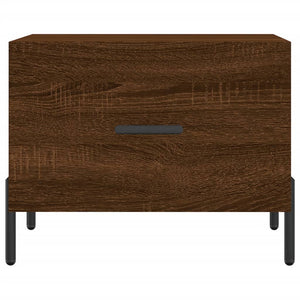 Τραπεζάκια Σαλονιού 2 τεμ Brown Oak 50x50x40 εκ Επεξ. Ξύλο