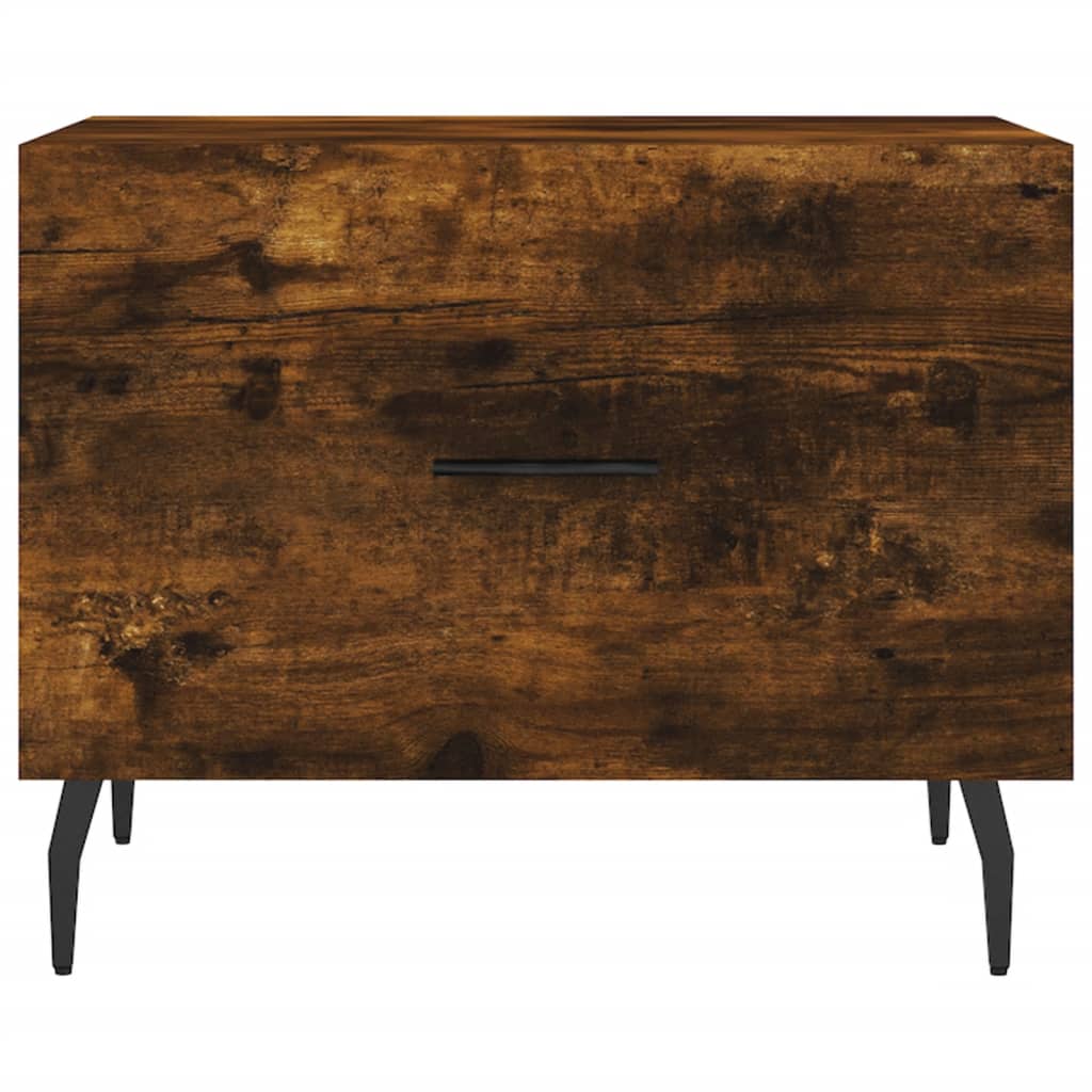 Τραπεζάκια Σαλονιού 2 τεμ Καπνιστή Oak 50x50x40 εκ Επεξ. Ξύλο