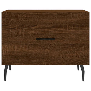 Τραπεζάκια Σαλονιού 2 τεμ Brown Oak 50x50x40 εκ Επεξ. Ξύλο