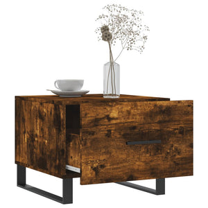 Τραπεζάκια Σαλονιού 2 τεμ Καπνιστή Oak 50x50x40 εκ Επεξ. Ξύλο