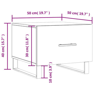 Τραπεζάκι Σαλονιού Γκρι Sonoma 50x50x40 εκ. Επεξεργασμένο Ξύλο