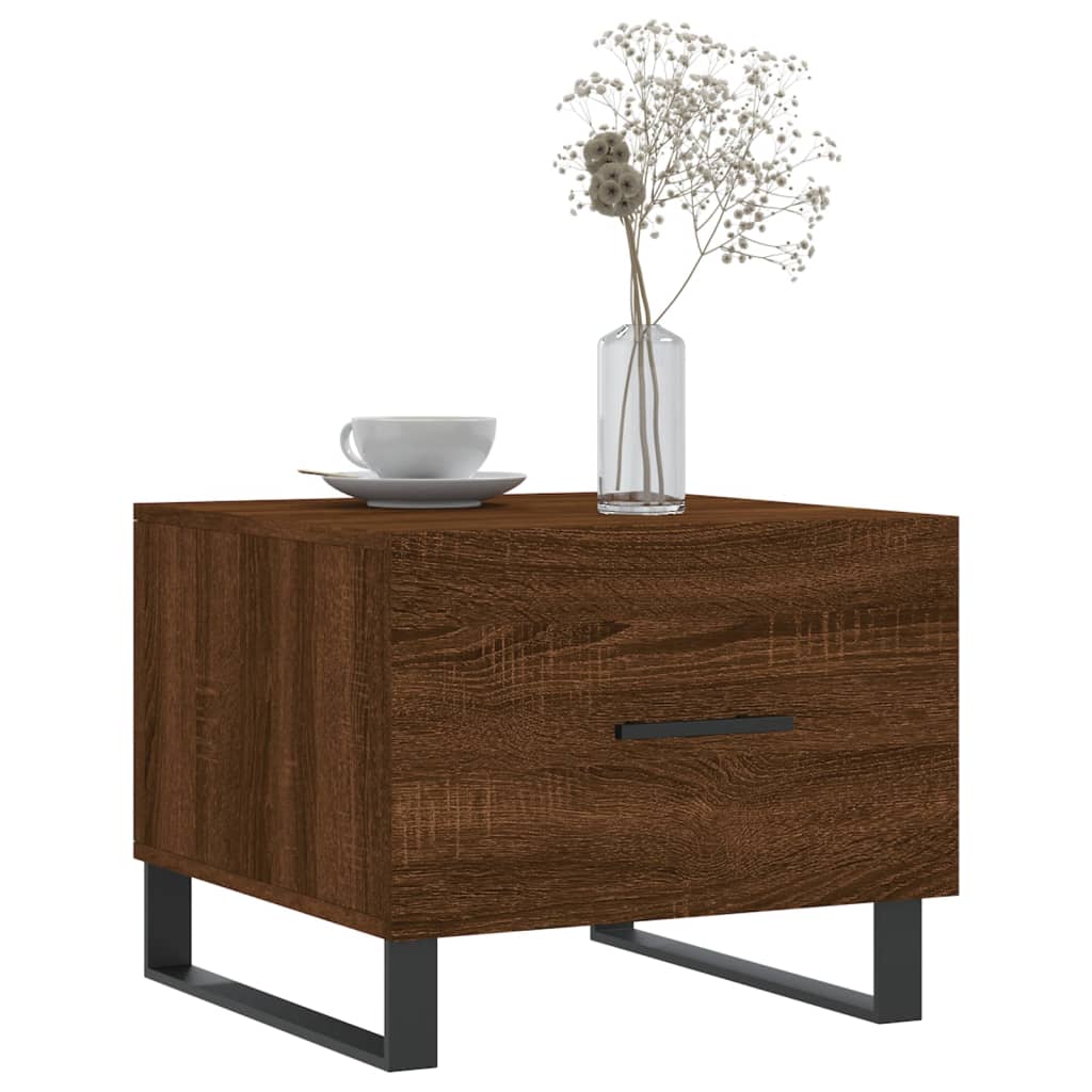 Τραπεζάκια Σαλονιού 2 τεμ Brown Oak 50x50x40 εκ Επεξ. Ξύλο