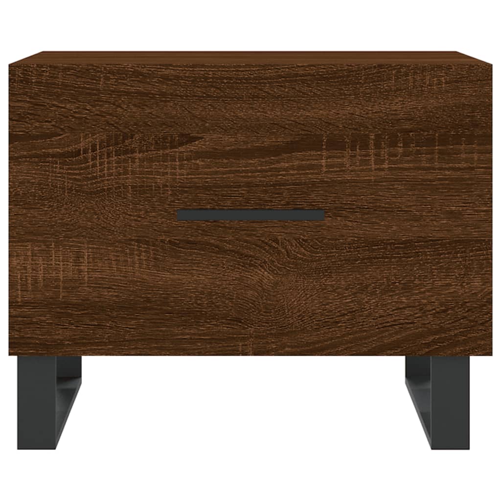 Τραπεζάκια Σαλονιού 2 τεμ Brown Oak 50x50x40 εκ Επεξ. Ξύλο