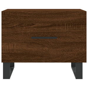 Τραπεζάκια Σαλονιού 2 τεμ Brown Oak 50x50x40 εκ Επεξ. Ξύλο