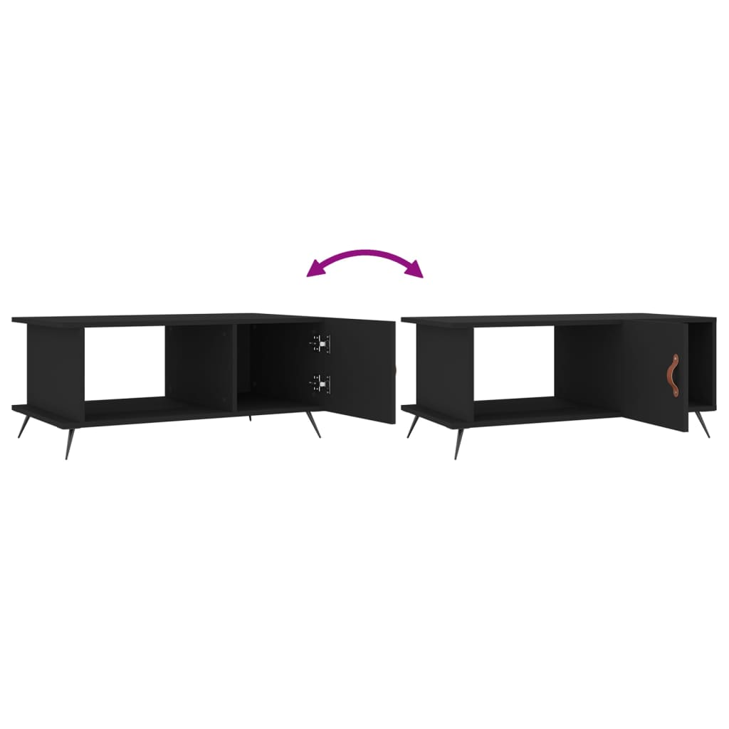 Τραπεζάκι Σαλονιού Μαύρο 90x50x40 εκ. Επεξεργασμένο Ξύλο - Pakobazaar