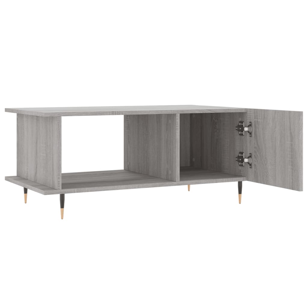 Τραπεζάκι Σαλονιού Γκρι Sonoma 90x50x40 εκ. Επεξεργασμένο Ξύλο