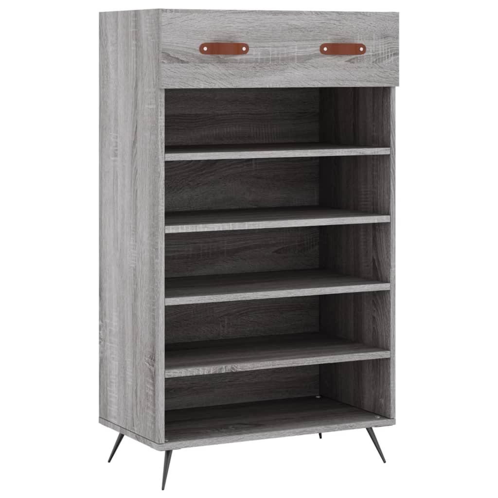 Παπουτσοθήκη Γκρι Sonoma 60 x 35 x 105 εκ. από Επεξεργ. Ξύλο