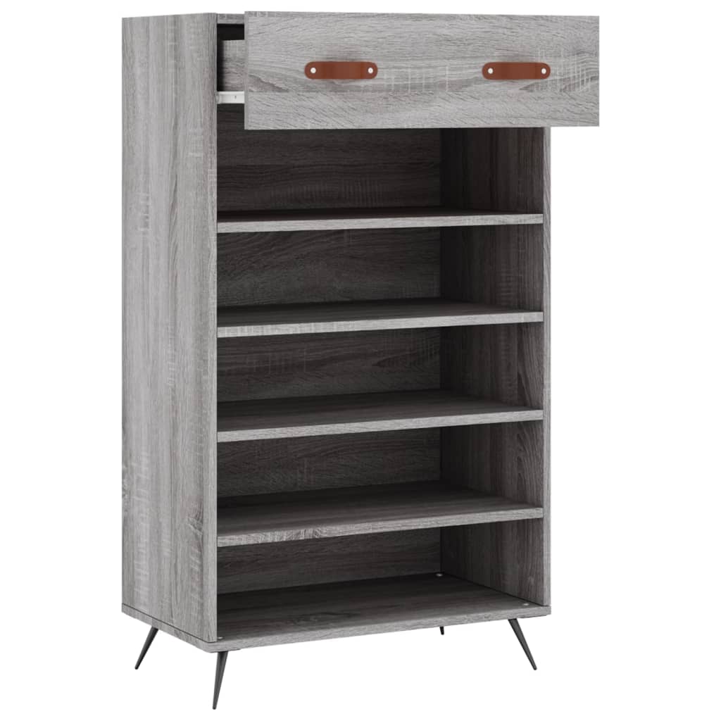 Παπουτσοθήκη Γκρι Sonoma 60 x 35 x 105 εκ. από Επεξεργ. Ξύλο