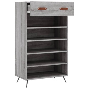 Παπουτσοθήκη Γκρι Sonoma 60 x 35 x 105 εκ. από Επεξεργ. Ξύλο