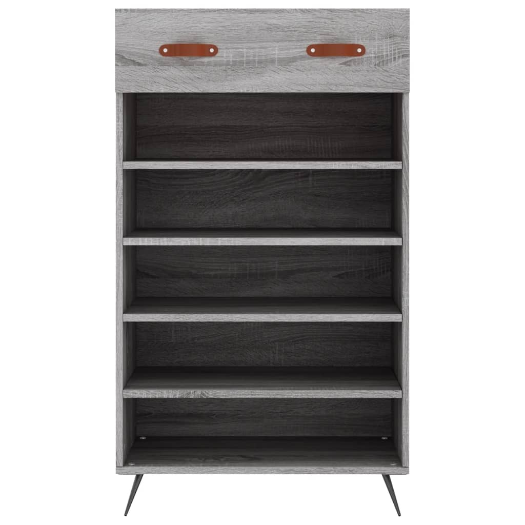 Παπουτσοθήκη Γκρι Sonoma 60 x 35 x 105 εκ. από Επεξεργ. Ξύλο