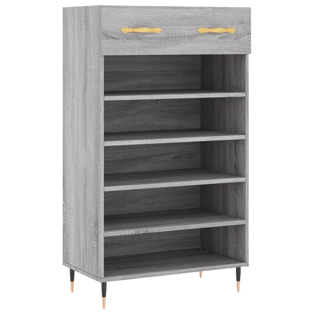 Παπουτσοθήκη Γκρι Sonoma 60 x 35 x 105 εκ. από Επεξεργ. Ξύλο