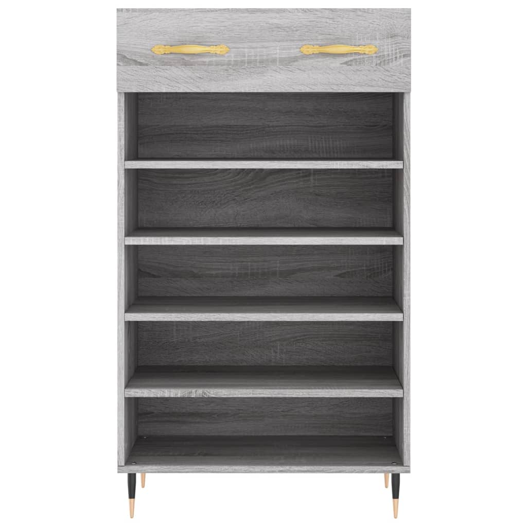 Παπουτσοθήκη Γκρι Sonoma 60 x 35 x 105 εκ. από Επεξεργ. Ξύλο