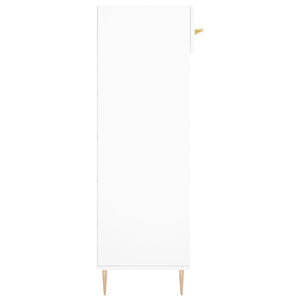 Παπουτσοθήκη Λευκή 60 x 35 x 105 εκ. από Επεξεργασμένο Ξύλο - Pakobazaar