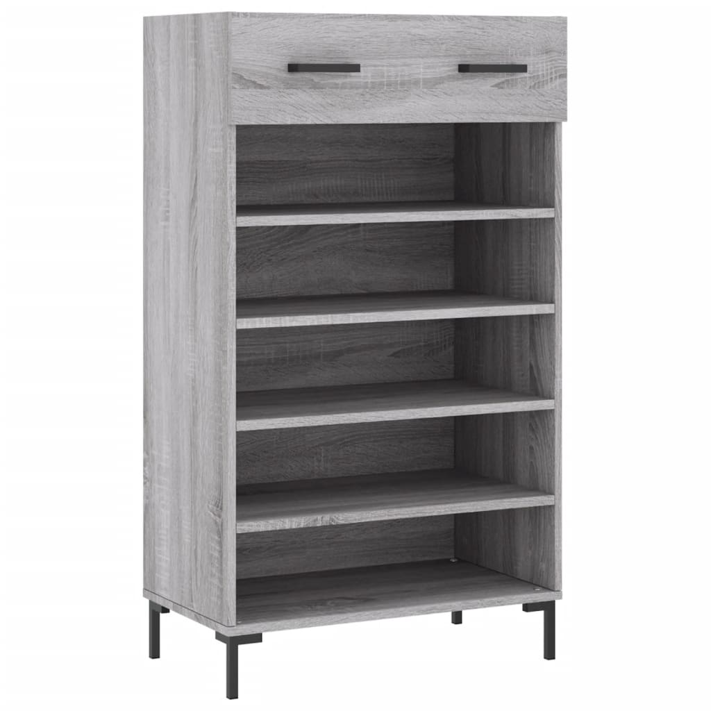 Παπουτσοθήκη Γκρι Sonoma 60 x 35 x 105 εκ. από Επεξεργ. Ξύλο