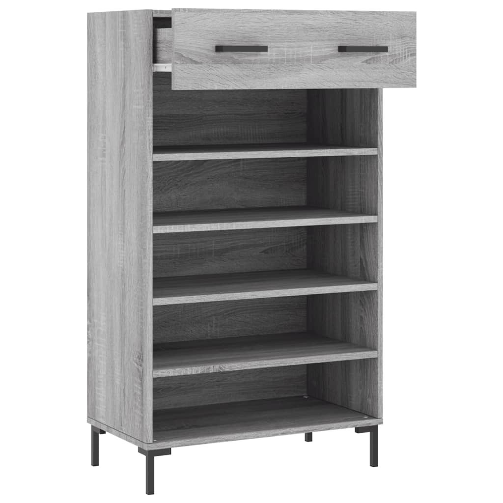 Παπουτσοθήκη Γκρι Sonoma 60 x 35 x 105 εκ. από Επεξεργ. Ξύλο