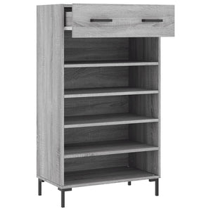 Παπουτσοθήκη Γκρι Sonoma 60 x 35 x 105 εκ. από Επεξεργ. Ξύλο